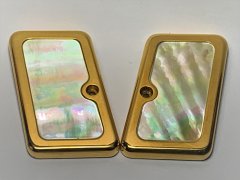 24 KARAT GOLD PLATED GRIP PLATES. "GOLD LIP" MOTHER OF PEARL