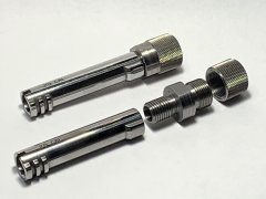 INTERNALLY THREADED BARREL AND ADAPTER - STAINLESS STEEL